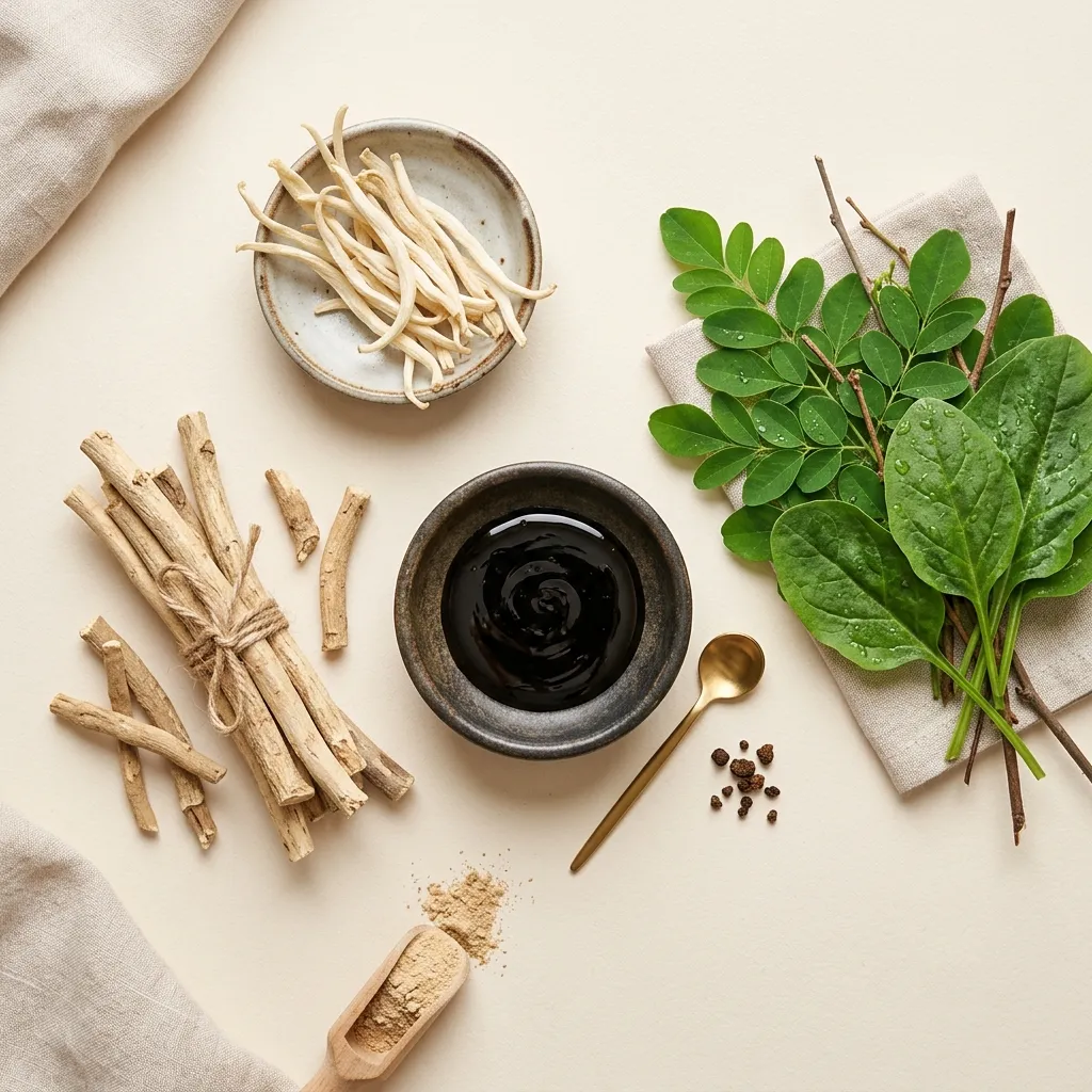 Raw Ayurvedic Herbal Ingredients Composition